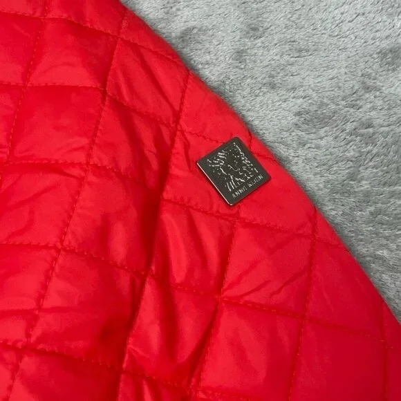 Anne Klein Womens Red Quilted Jacket Button Front Size Small d0453 - Picture 6 of 10